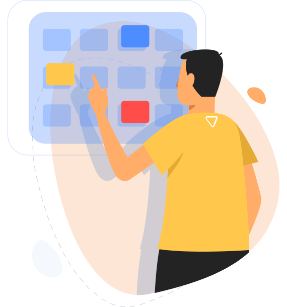 man in yellow t-shirt